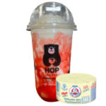 นมหมีสตอเบอร์รี่ปั่น